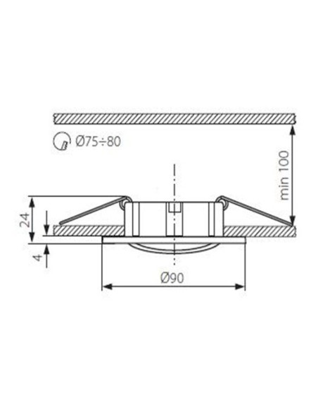 Support spot Led encastrable orientable Design rond baroque - Kanlux Leluminaireled.com
