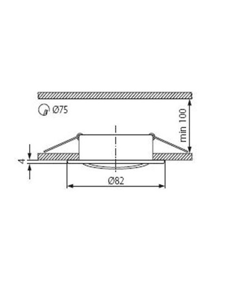 Support spot Led encastrable orientable rond aluminium brossé - Kanlux Leluminaireled.com