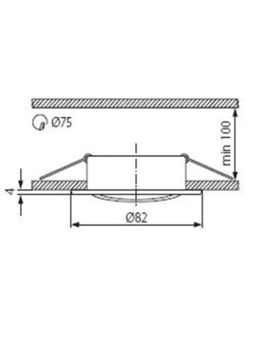 Support spot Led encastrable orientable Design rond cuivre - Kanlux Leluminaireled.com
