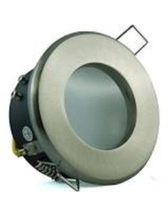 Support spot Led encastrable étanche rond alu brossé - Luminance Leluminaireled.com