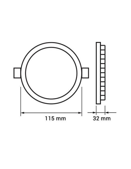 Downlight Led encastrable  extra-plat 6W 4000K rond - Luminance Leluminaireled.com