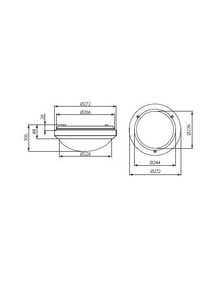 Plafonnier étanche  E27 IP54 Marc  - Kanlux Leluminaireled.com
