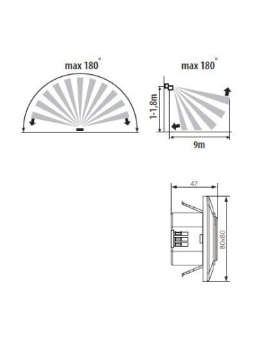 Détecteur de mouvement  micro-ondes interrupteur mural - Kanlux Leluminaireled.com
