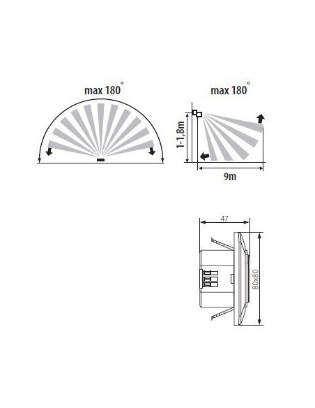 Détecteur de mouvement  micro-ondes interrupteur mural - Kanlux Leluminaireled.com