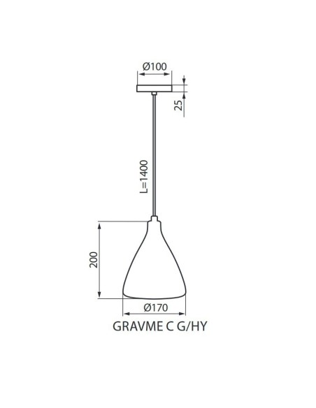 Suspension béton conique   Led E27 - Kanlux Leluminaireled.com