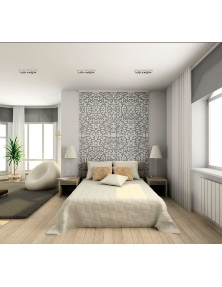 Support 2 spots Led encastrable orientable Design alu brossé - Kanlux - Seidy Leluminaireled.com