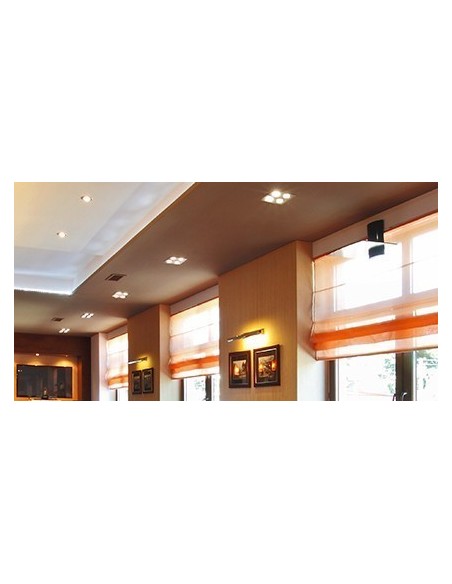 Support 4 spots Led encastrable orientable Design alu brossé - Kanlux - Seidy Leluminaireled.com