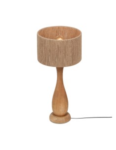 Lampe de table Led marériaux naturels culot E27 - Trio - Toba