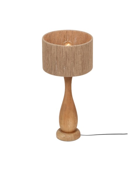 Lampe de table Led marériaux naturels culot E27 - Trio - Toba