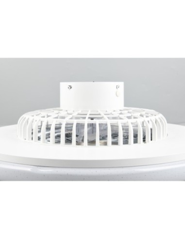 Plafonnier ventilateur VISBY LED 38W chrome 58 cm