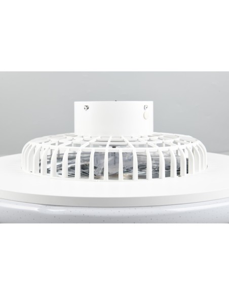 Plafonnier ventilateur VISBY LED 38W chrome 58 cm