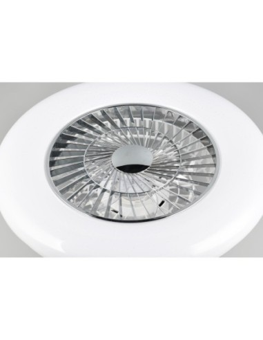 Plafonnier ventilateur VISBY LED 38W chrome 58 cm
