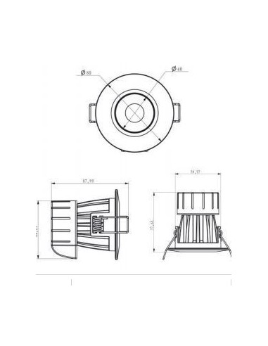 Spot Led rond étanche encastrable dimmable 8 Watts - Optonica Leluminaireled.com