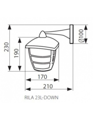 Applique murale extérieure forme lanterne - Kanlux - Rila Leluminaireled.com