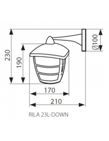 Applique murale extérieure forme lanterne - Kanlux - Rila Leluminaireled.com