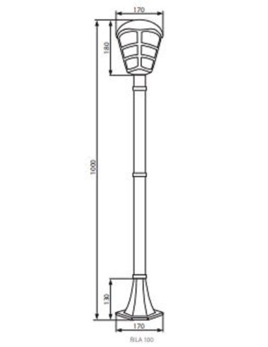 Lampadaire de jardin Rila - Kanlux Leluminaireled.com