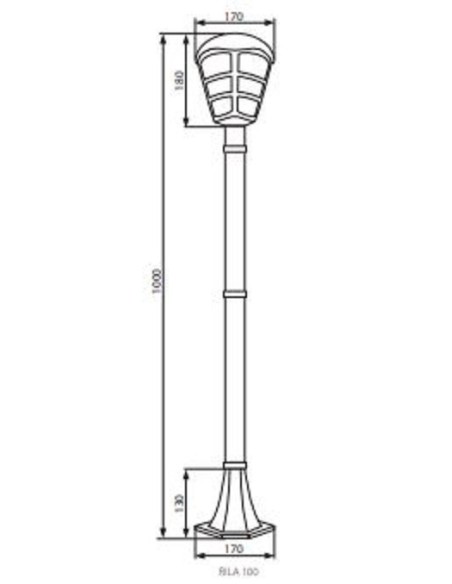 Lampadaire de jardin Rila - Kanlux Leluminaireled.com