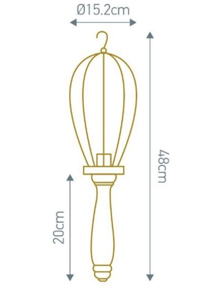 Baladeuse bois et métal  - Girard-Sudron Leluminaireled.com