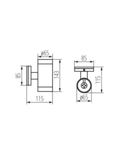 Applique murale extérieure  aluminium bidirectionnelle GU10 -BART- Kanlux Leluminaireled.com