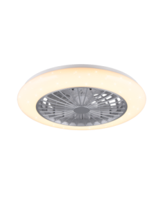 Plafonnier ventilateur STRALSUND LED finition titane 49 cm