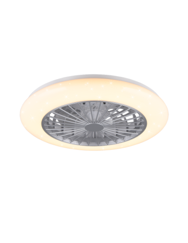 Plafonnier ventilateur STRALSUND LED finition titane 49 cm