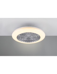 Plafonnier ventilateur STRALSUND LED finition titane 49 cm 2