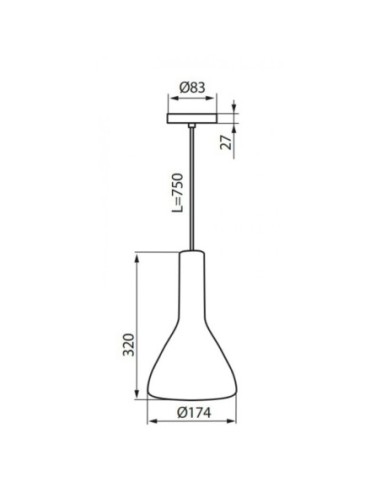 Lampe béton conique suspendue Etissa - Kanlux Leluminaireled.com