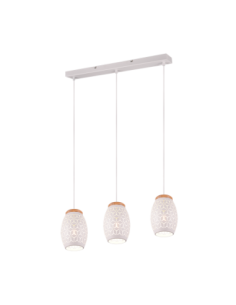 Suspension Bidar de TRIO couleur blanc mat - IP20 ,3XE27