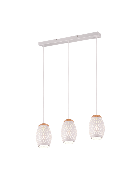 Suspension Bidar de TRIO couleur blanc mat - IP20 ,3XE27