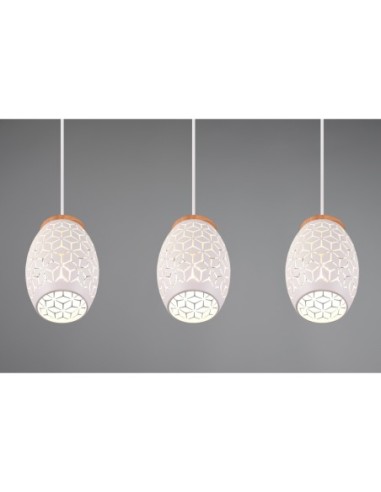IP20, 3XE27 suspension Bidar de la marque TRIO couleur blanc mat