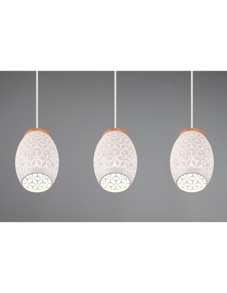 IP20, 3XE27 suspension Bidar de la marque TRIO couleur blanc mat