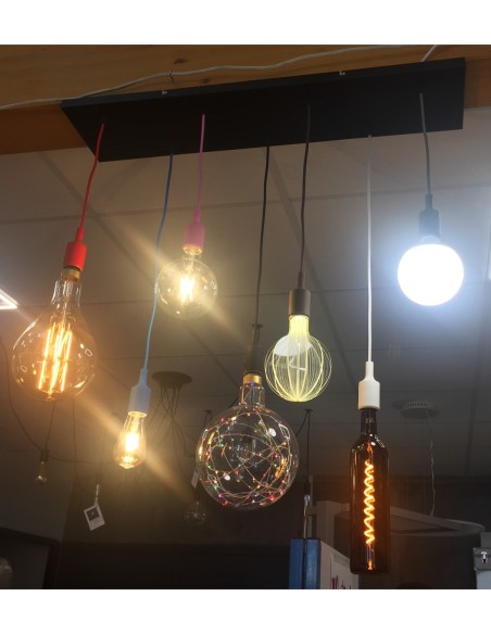 Rosace XXL 7 sorties blanche - Girard-Sudron Leluminaireled.com