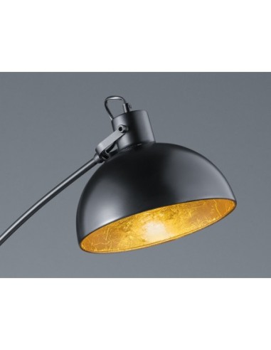 Lampadaire LED, 15W, 155 cm, Noir mat et Or – Trio – Recife