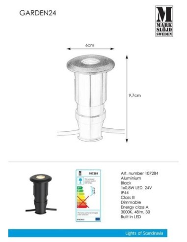 Encastré de balisage  étanche 6 cm 0