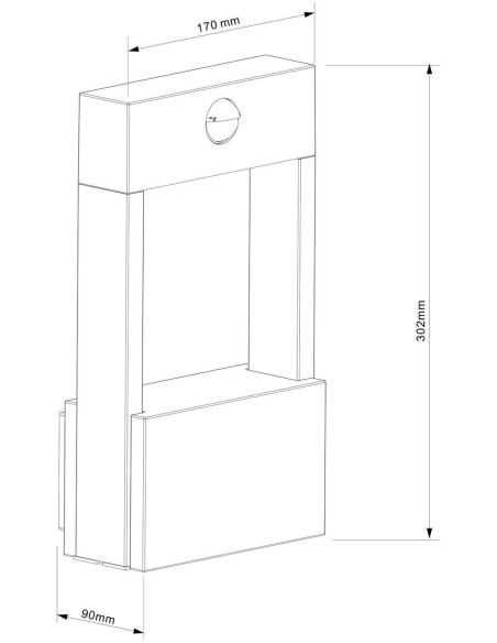 Applique extérieure béton  avec détecteur Chertan - Deko Light Leluminaireled.com