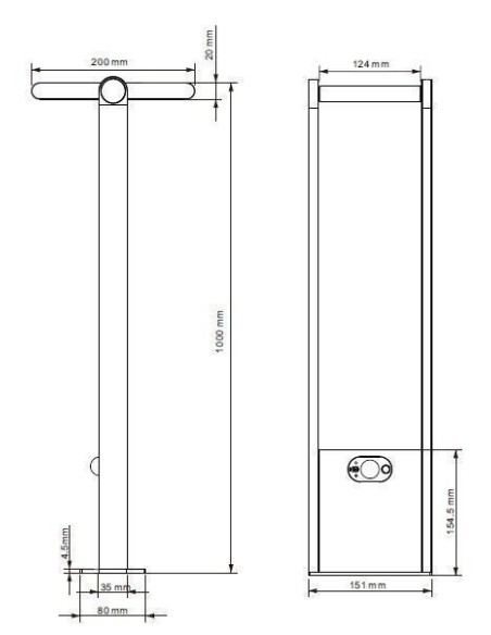 Borne Led extérieure Solar Premium I - Deko Light Leluminaireled.com