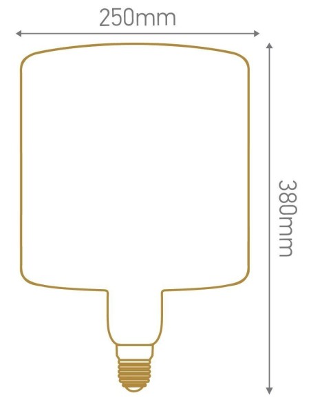Ampoule Led géante  à filament F. Peltier cylindrique - Girard-Sudron Leluminaireled.com