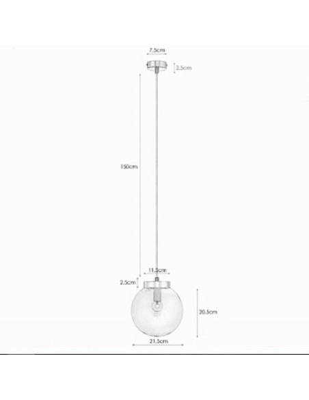 Suspension Led verre et métal - Markslöjd - Ball Leluminaireled.com
