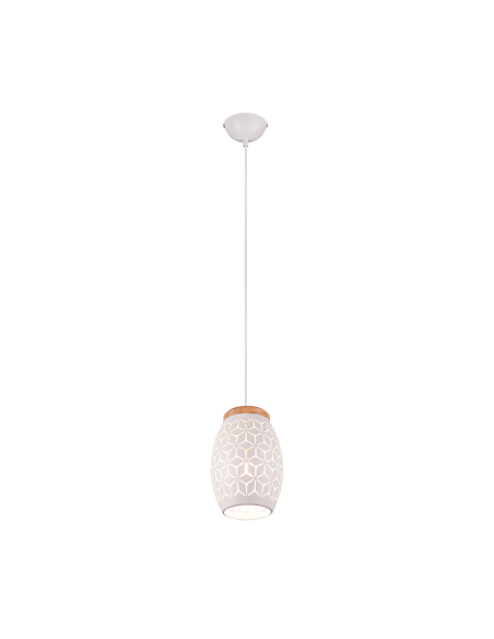 Suspension bidar couleur  blanc mat en métal, 1XE27 , 28 w max , IP20 - TRIO