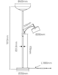 Lampadaire Led rond avec liseuse - Girard-Sudron Leluminaireled.com 2