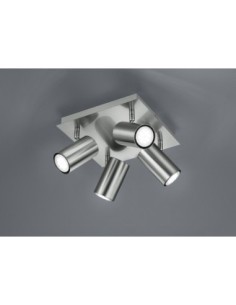 Trio – Marley – Spot plafonnier 4x GU10, métal nickel mat, 24x24 cm, max 35W 2