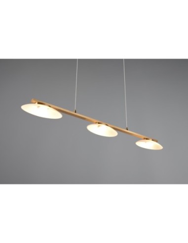 Suspension LED 3xSMD 9W, 3x 950lm, 3000K, Verre blanc et Laiton mat, IP20 – Trio – Merton