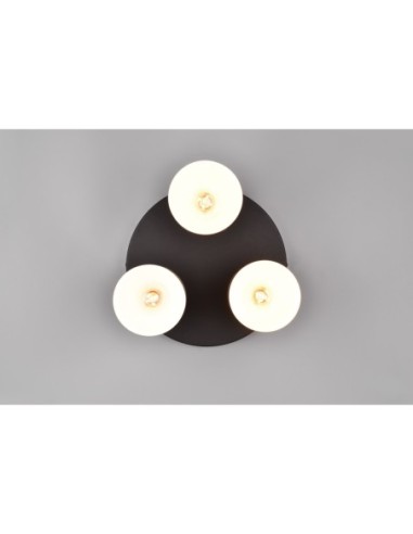 Trio – Agudo – Plafonnier LED 3xE27, abat-jour de hauteurs et couleurs variées, design moderne et confortable