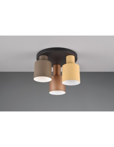 Plafonnier Led 3x E27, max. 40W, Multicouleur intérieur | Trio