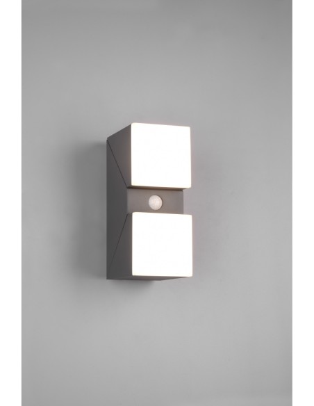 Applique extérieure Led 2x 800lm, détecteur , Anthracite - Trio - Avon