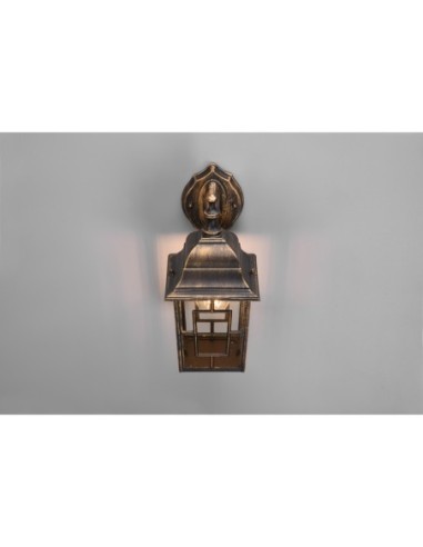 Applique extérieure VOLTURNO verre rouille E27 IP44