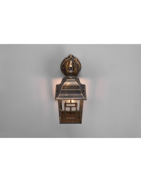 Applique extérieure VOLTURNO verre rouille E27 IP44