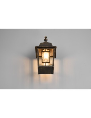 Applique extérieure VOLTURNO verre rouille E27 IP44