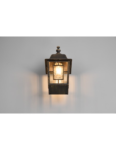 Applique extérieure VOLTURNO verre rouille E27 IP44