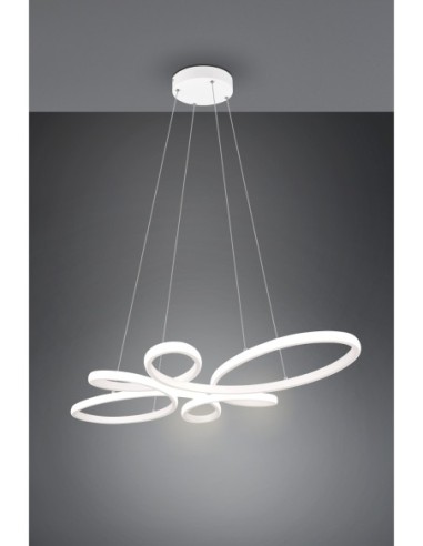 Trio – Fly – Luminaire suspendu design incurvé, éclairage blanc neutre, variateur SWITCH intégré